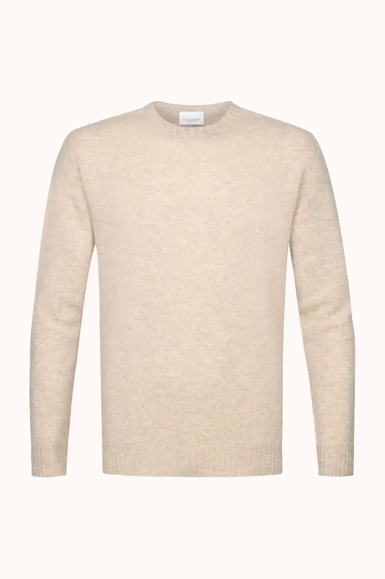 Beige seamless crewneck