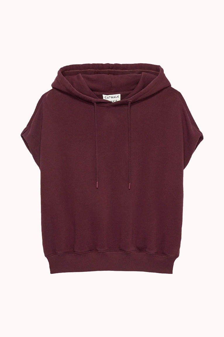 Sleeveless sweater with hoodie - Winetasting