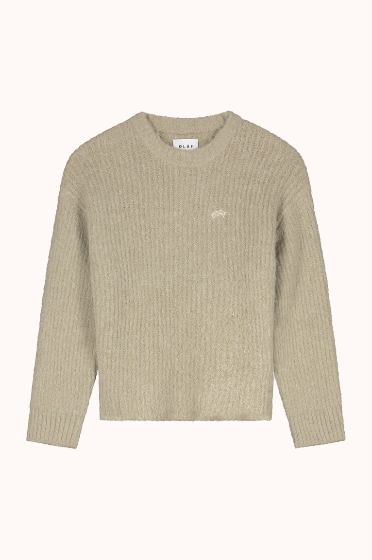 HAIRY KNIT CREWNECK