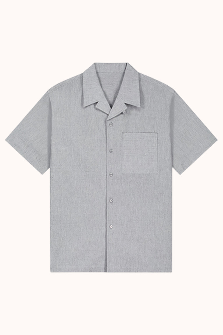SEERSUCKER CAMP SHIRTS - Grijs