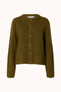 SLWLULU NEW LS KNIT CARDIGAN - Fir Green MELANGE