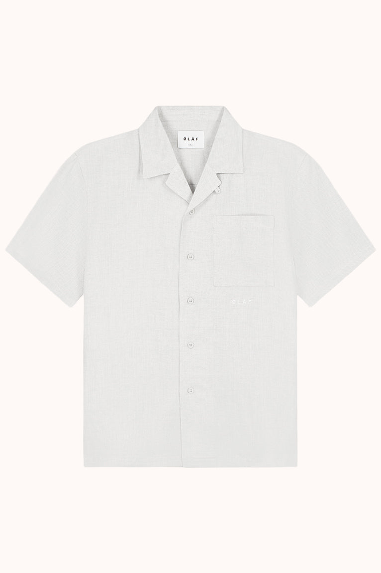 LINEN BLEND SS SHIRT