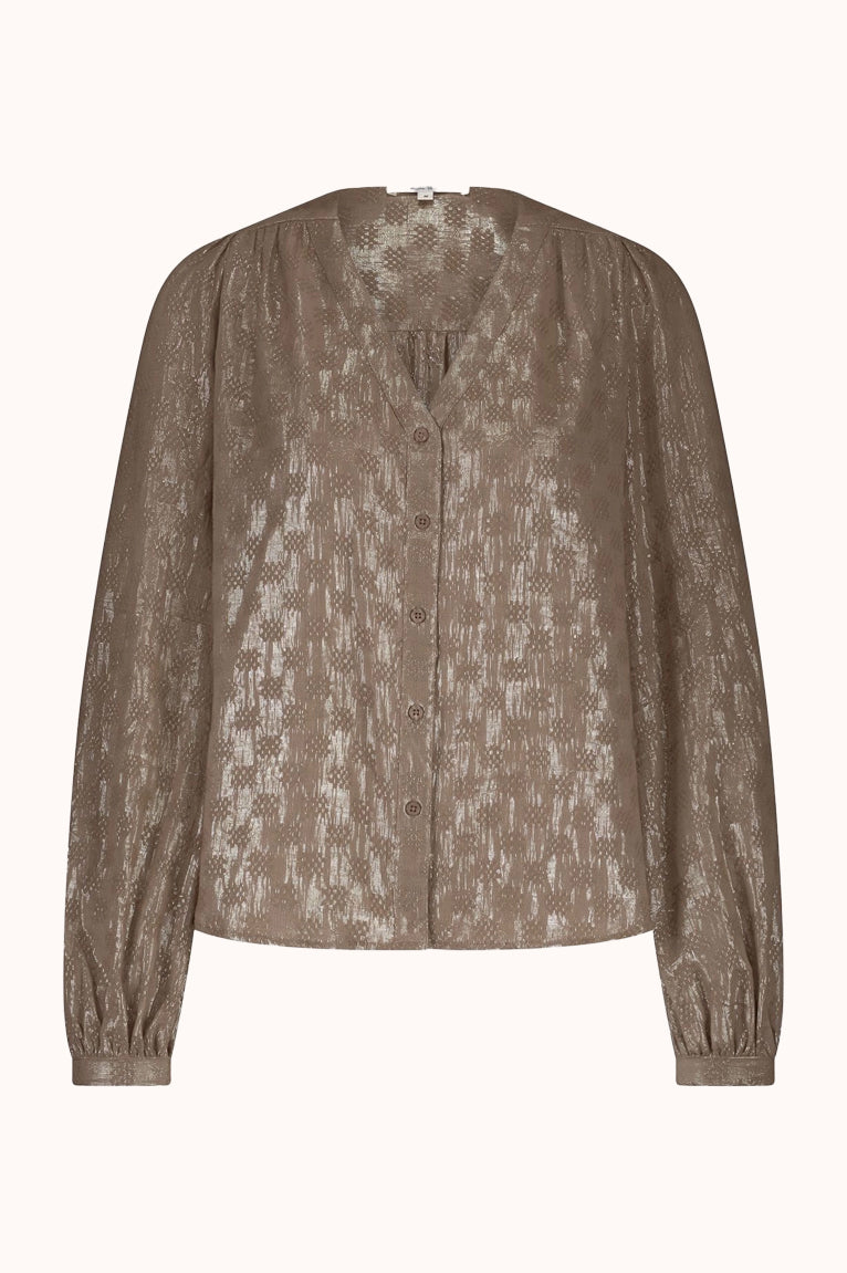 Cardi Blouse Faded Taupe