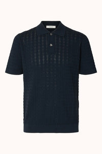 SLHMATTIS SS KNIT NEW CABLE POLO
