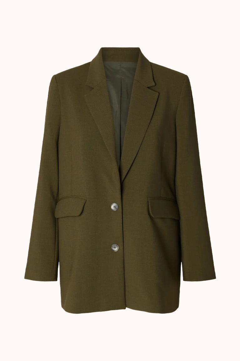 SLFRITA LS RELAXED BLAZER - Fir green