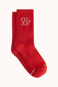 WESTERN LOGO SOCKS - Rood