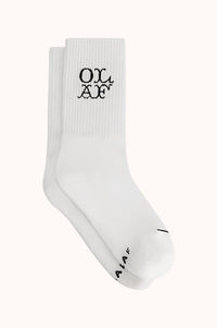 WESTERN LOGO SOCKS - Wit