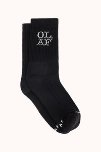 WESTERN LOGO SOCKS - Zwart
