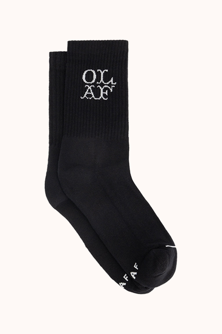 WESTERN LOGO SOCKS - Zwart