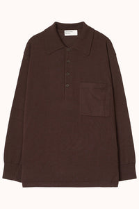 L/S PULLOVER KNIT SHIRT expresso