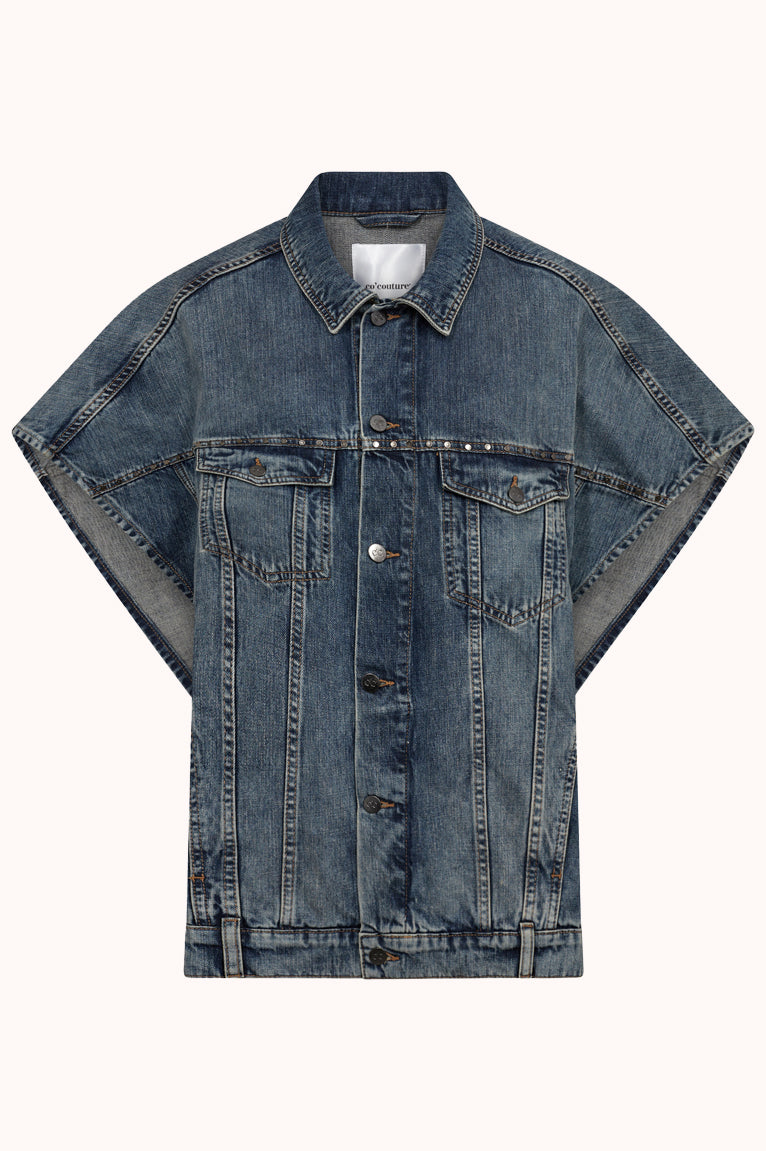 Darin CC Denim Poncho