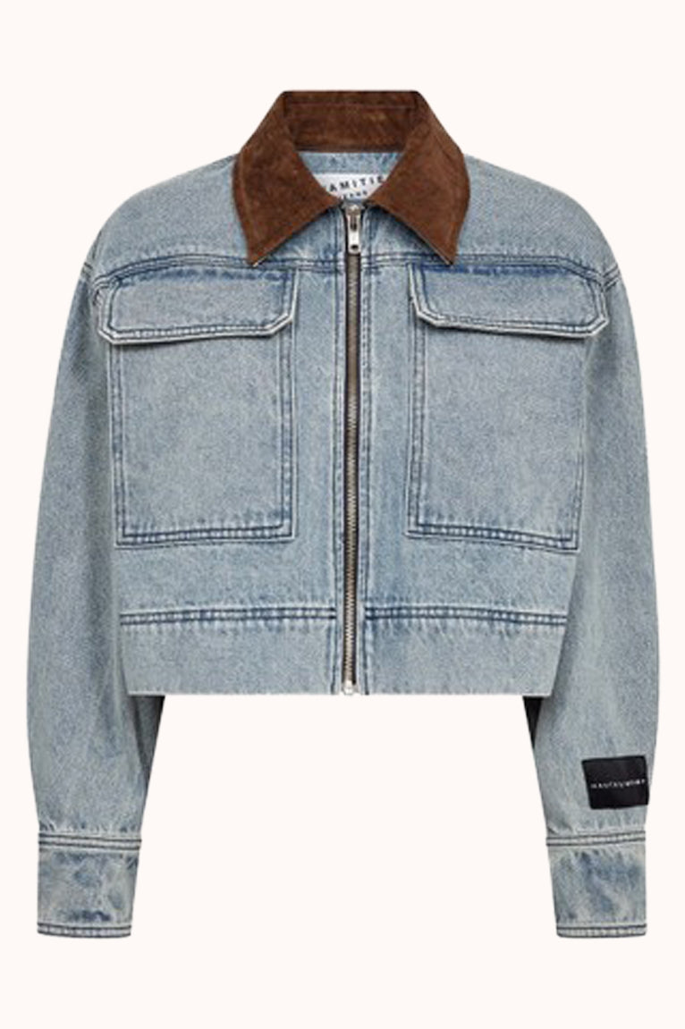 Meliza Crop Denim Jacket