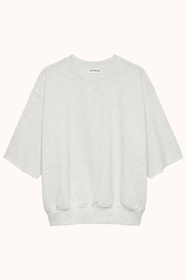 Short sleeve graphic sweater