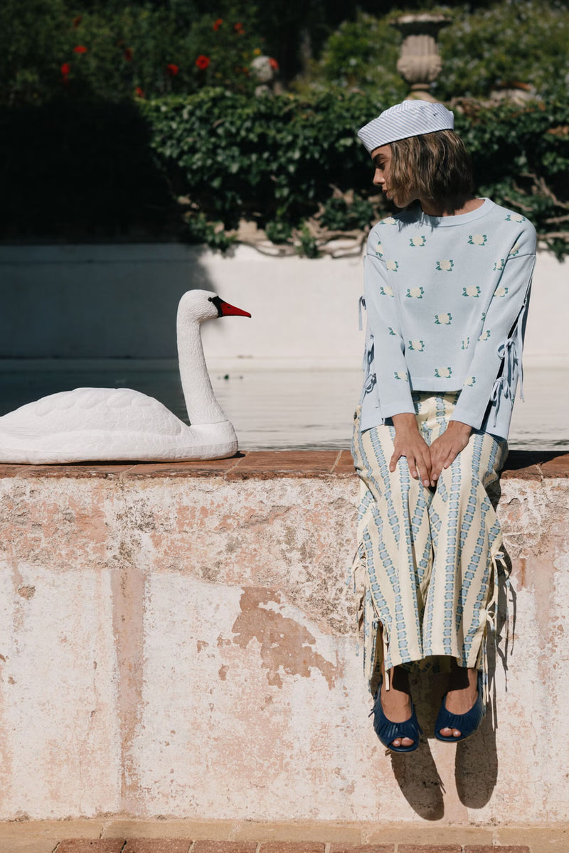 FLOWERS JACQUARD SWEATER
