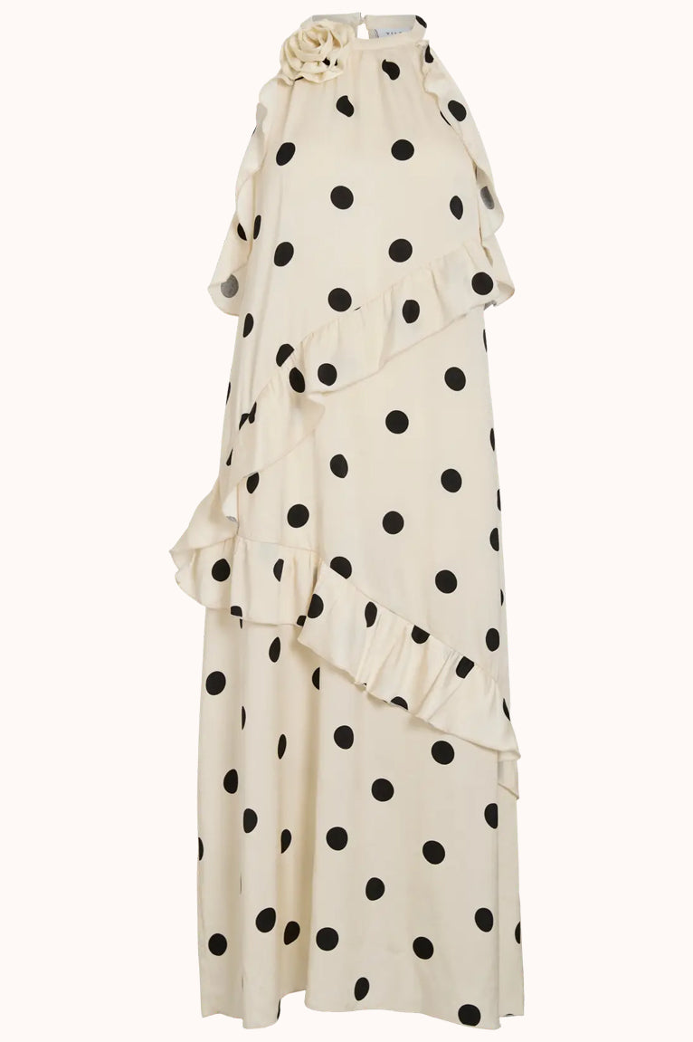 VICLAIRE S/L ROSE MIDI DRESS RO