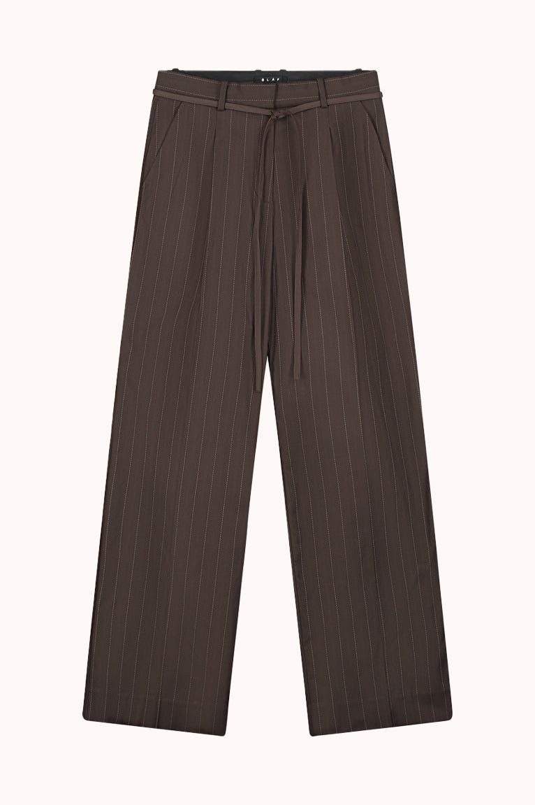 PINTSTRIPE TAILORED TROUSERS