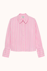 Striped blouse with elastic cuff