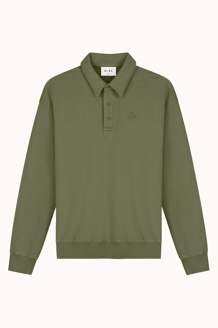 SIGNATURE OVERSIZED POLO - OLIVE NIGHT