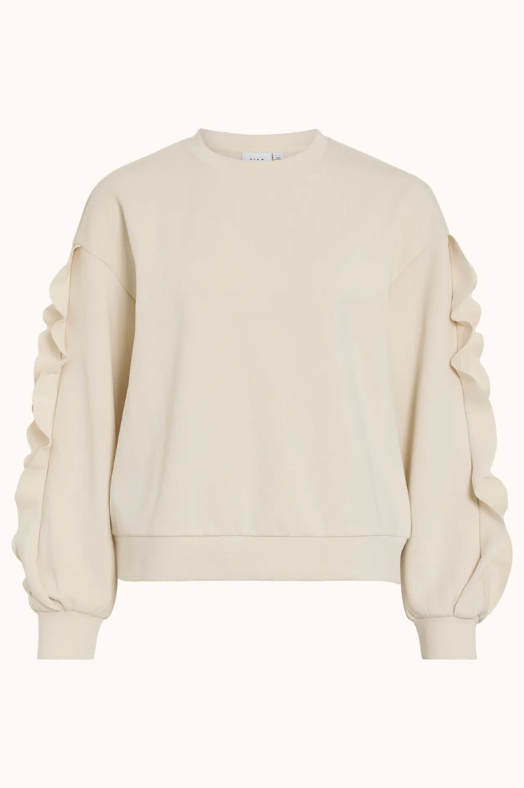VIMENTINA FLOUNCE O-NECK L/S TOP