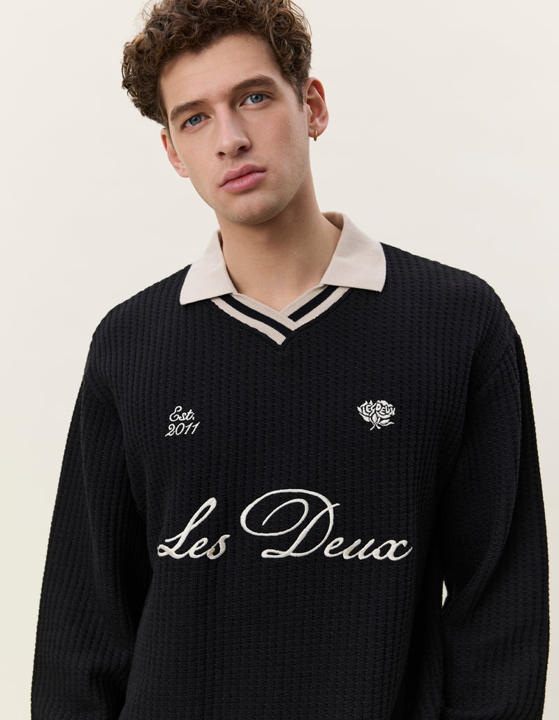 LS FOOTBALL JERSEY - Zwart