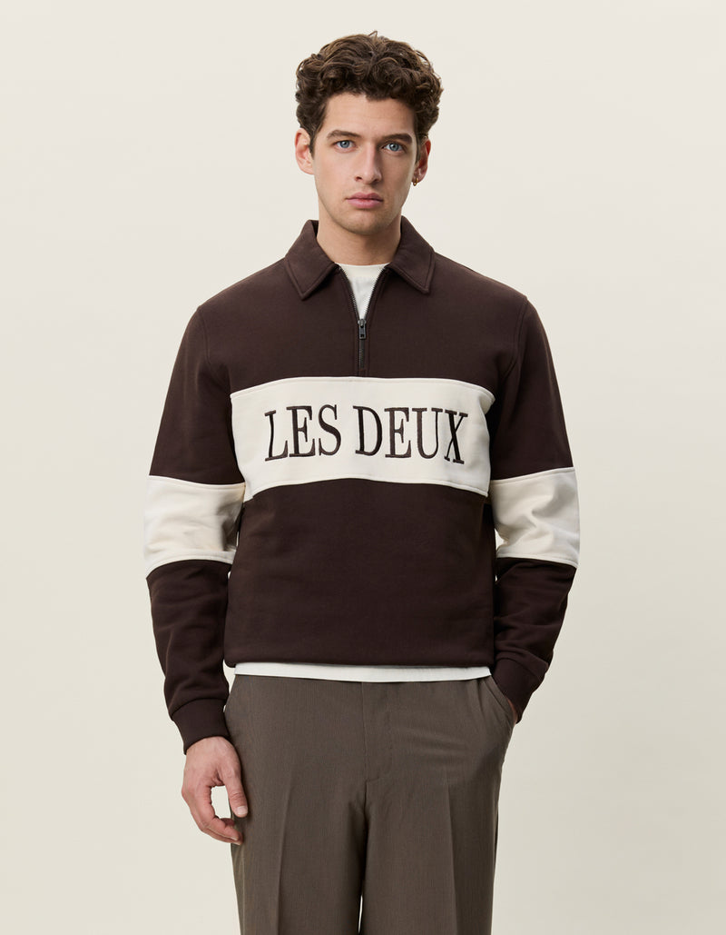 Zipper Rugby Sweatshirt
