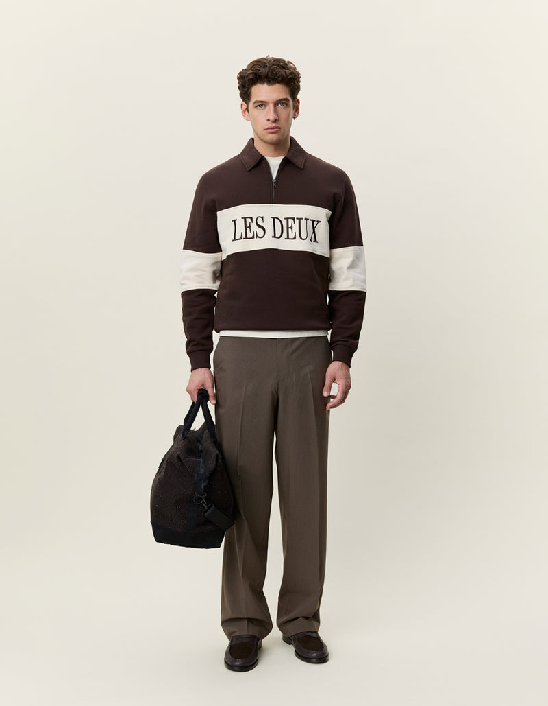 Zipper Rugby Sweat - Bruin