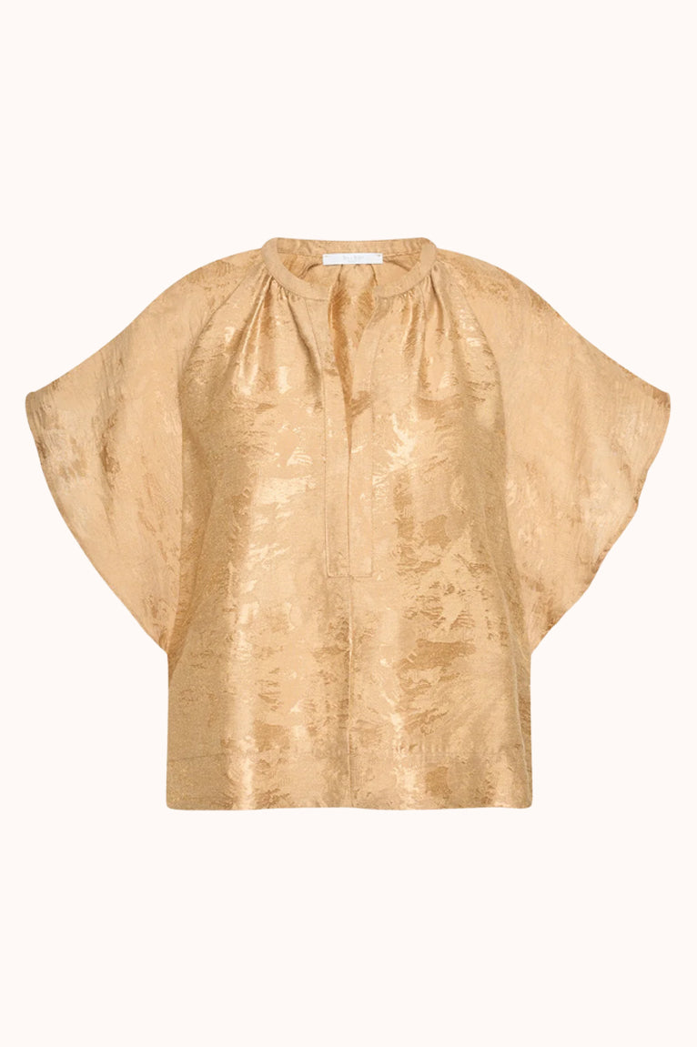 Vina Jacquard Blouse - Goud