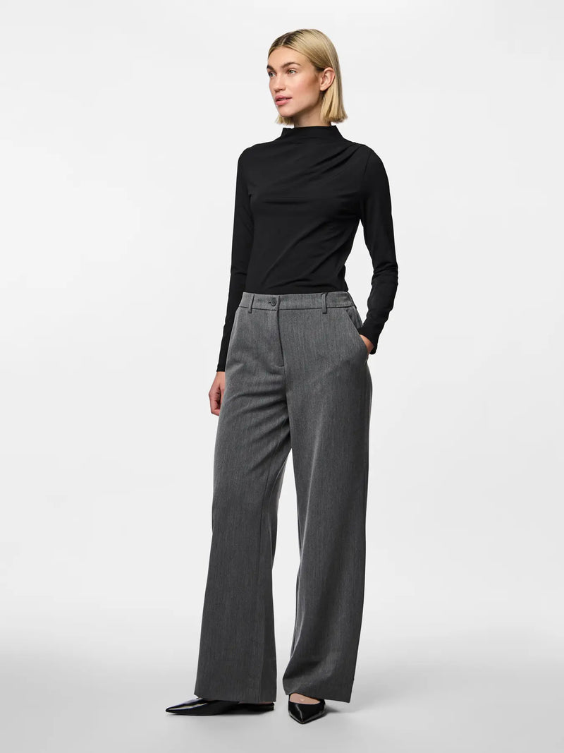 PCMADISON LS DRAPED TOP