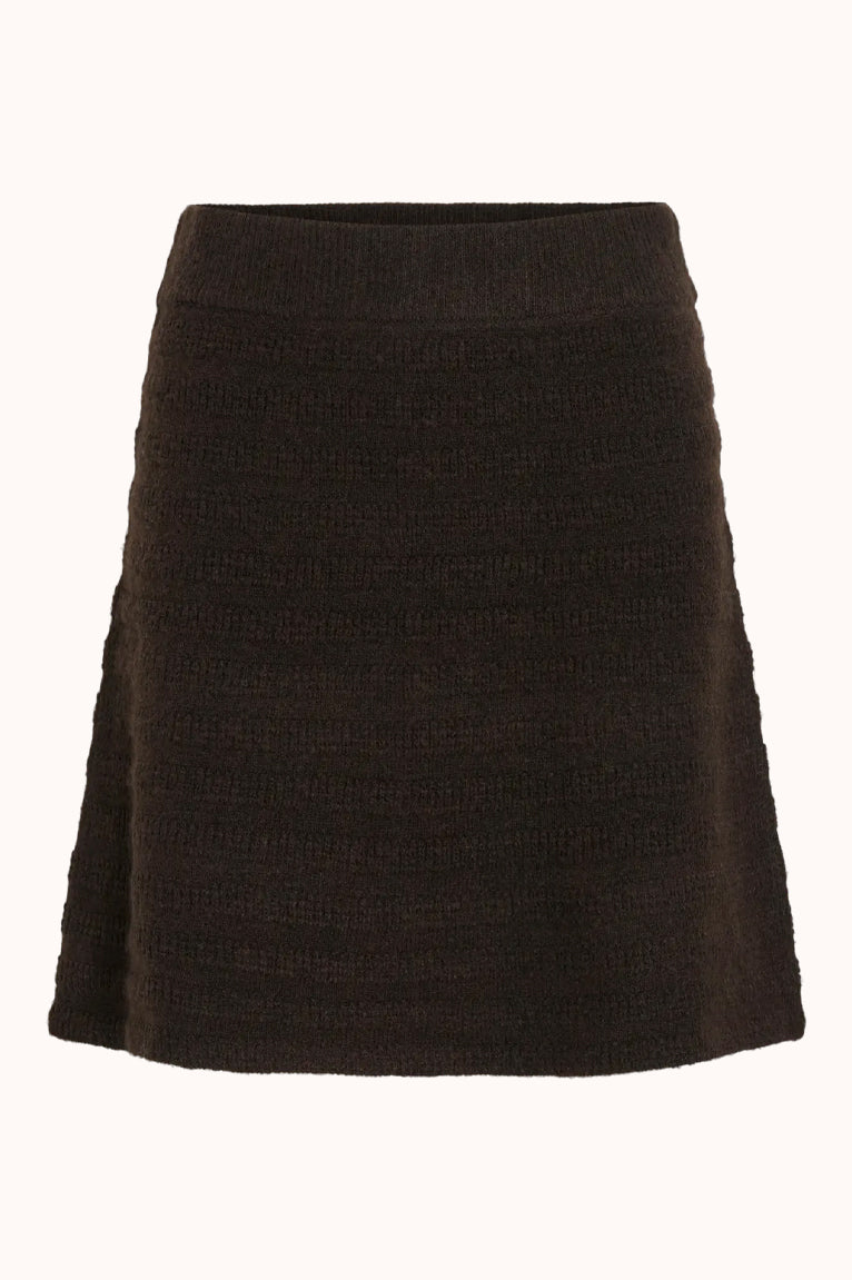VIJAYLA KNIT SKIRT - COFFEE