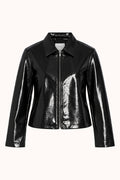 VISHINNY L/S ZIPPER JACKET - ZWART