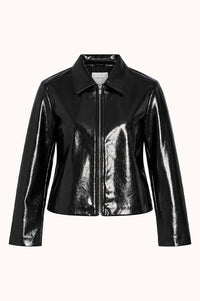 VISHINNY L/S ZIPPER JACKET - ZWART