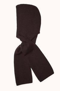 AWFILIZ HOOD SCARF - CHOCOLATE PLUM
