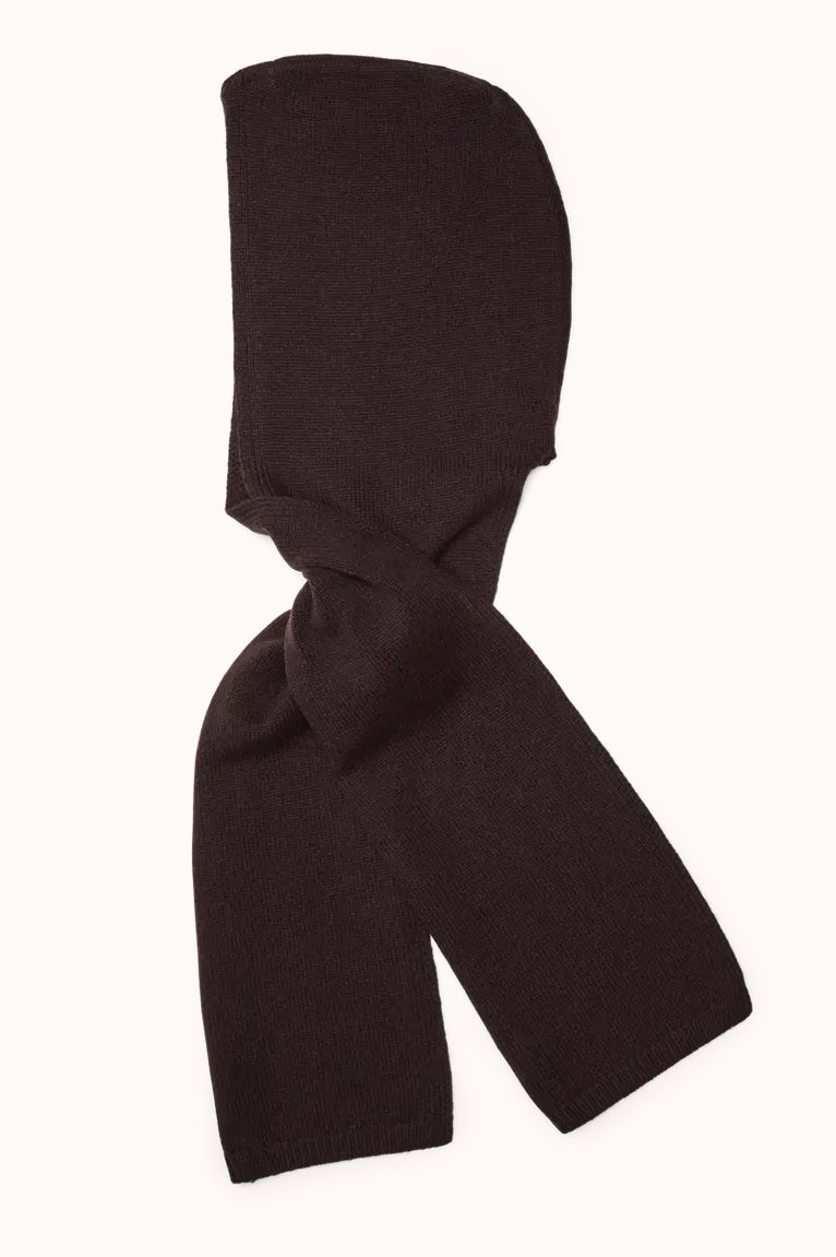 AWFILIZ HOOD SCARF - CHOCOLATE PLUM