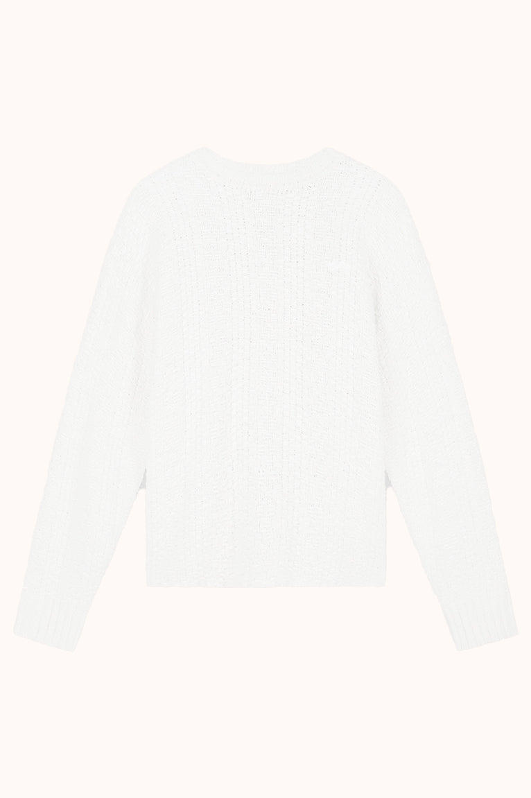 TEXTURED BOXY KNITTED CREWNECK