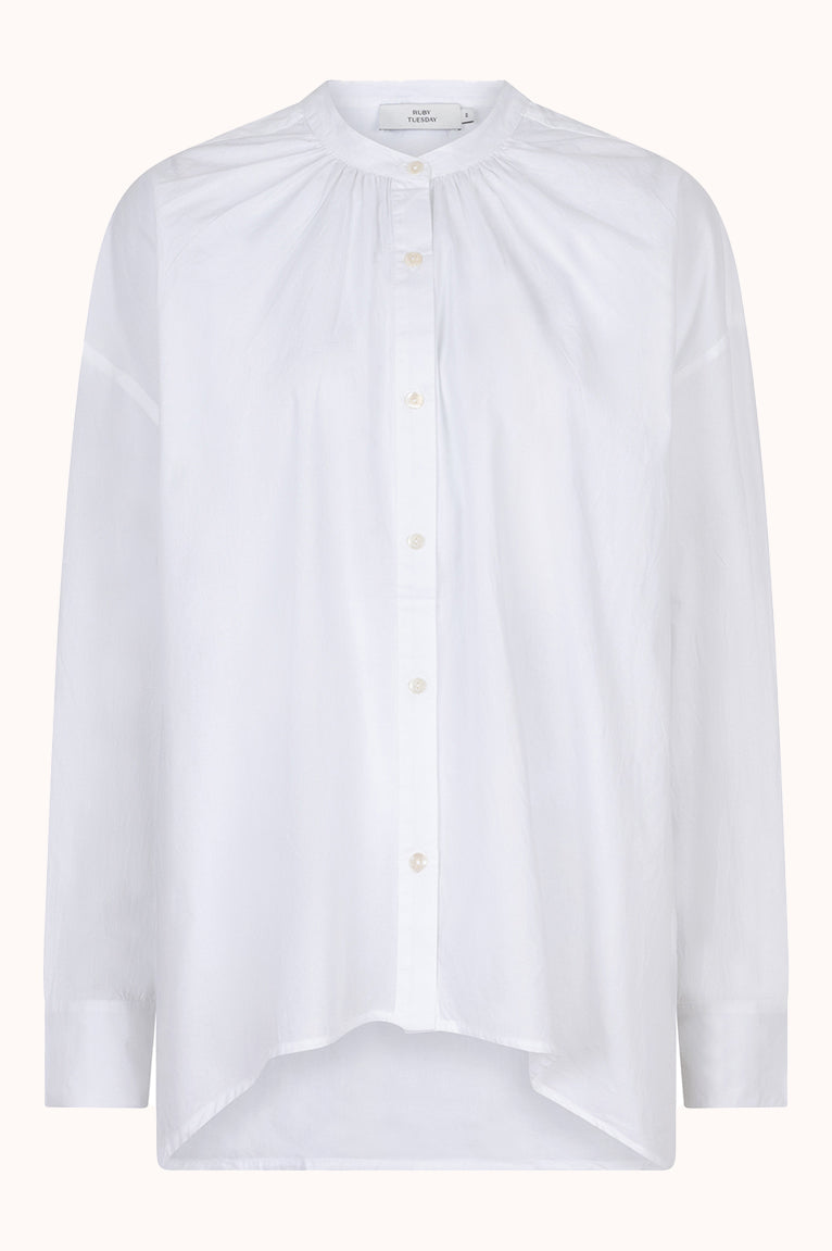 Ivyc collarless rounded shirt