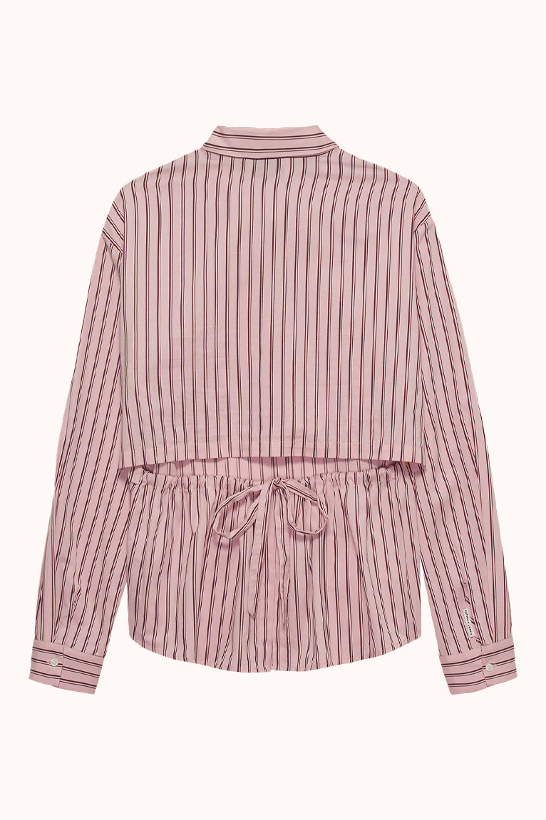 Blouse met open rug - Roze