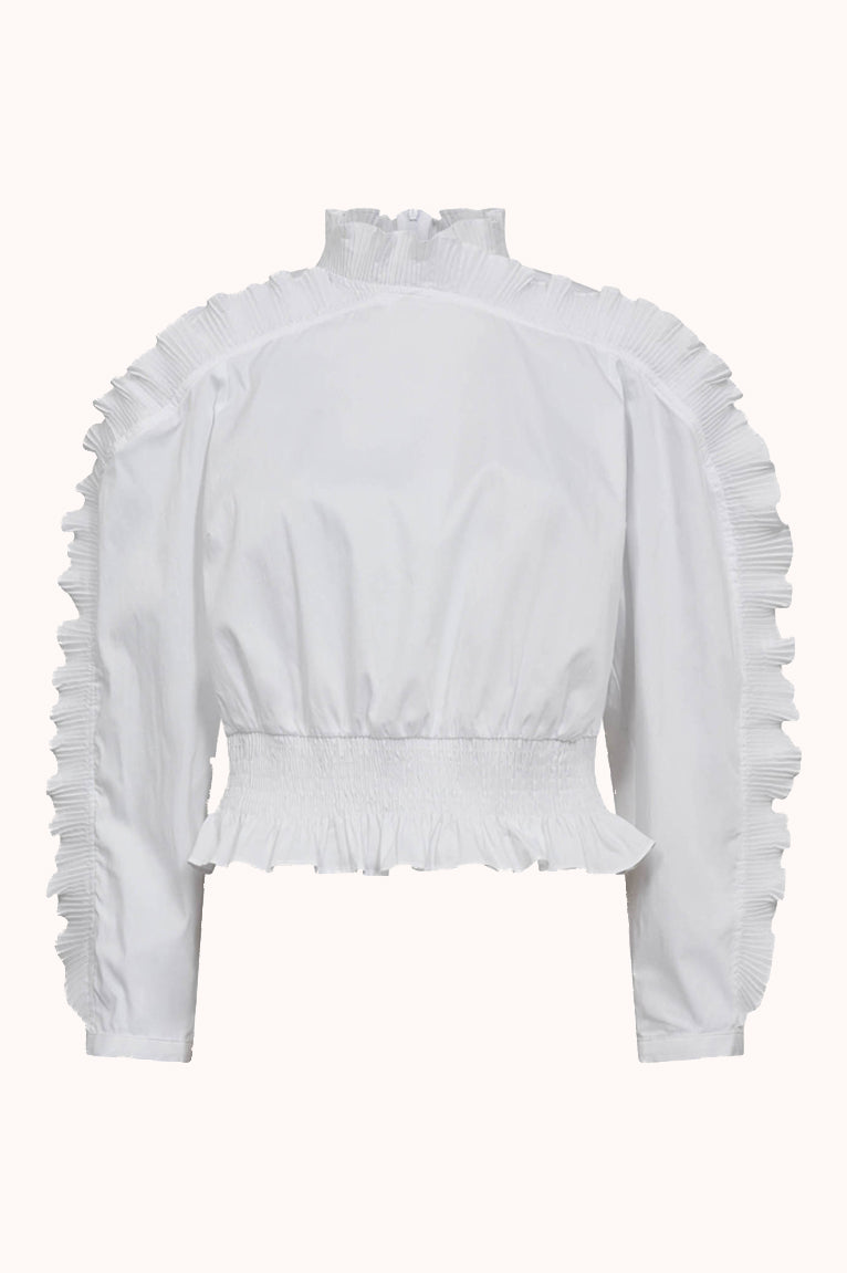 SannaCC Ruffle Smock Blouse