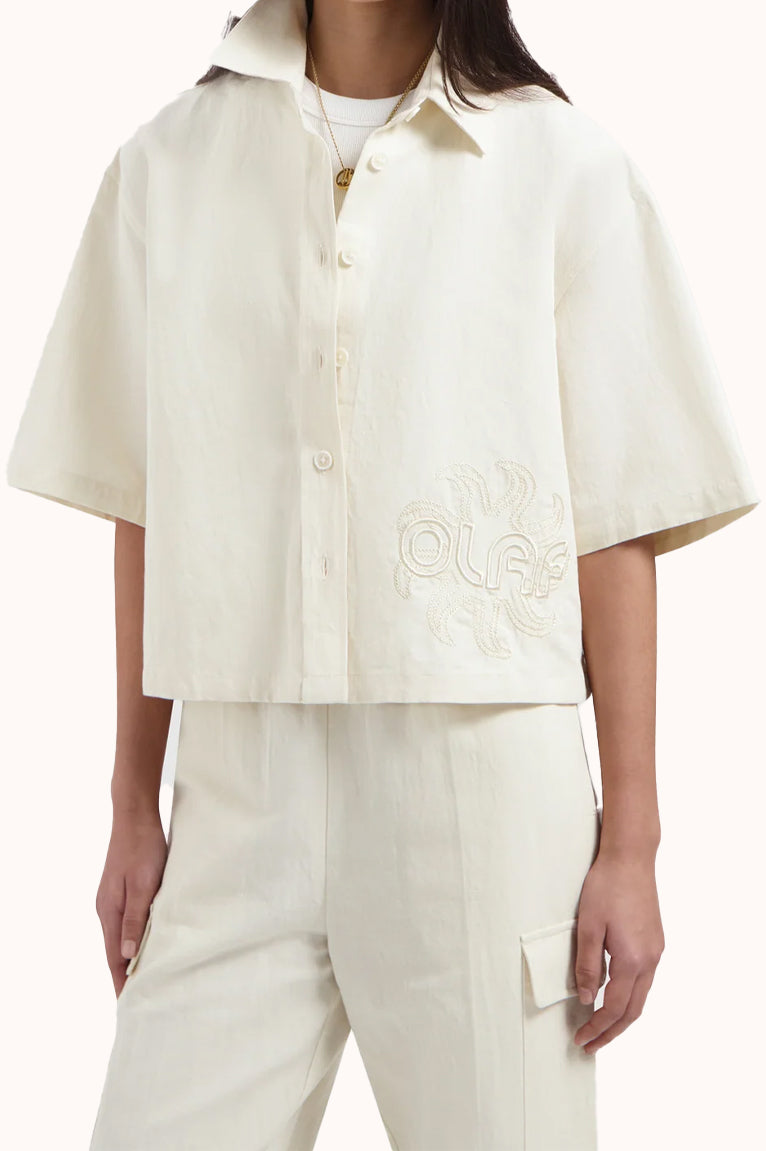 COTTON LINEN SUN SHIRT