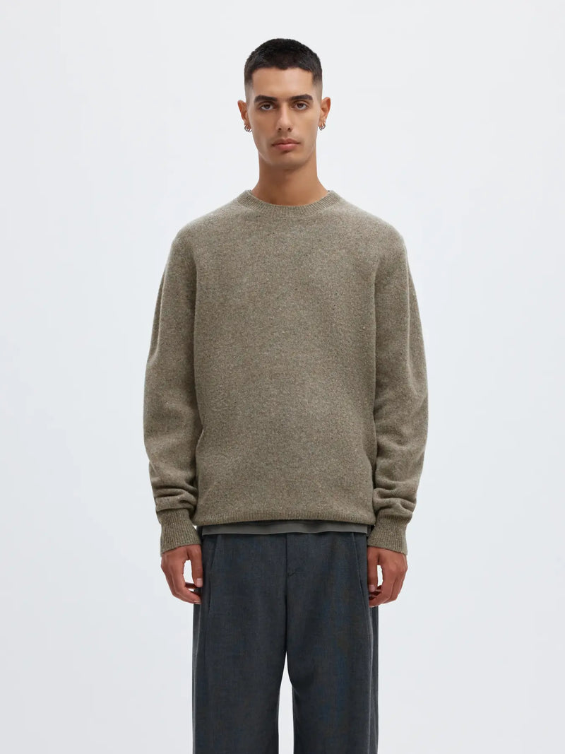 ANRRAGI LS KNIT WOOL CREW NECK