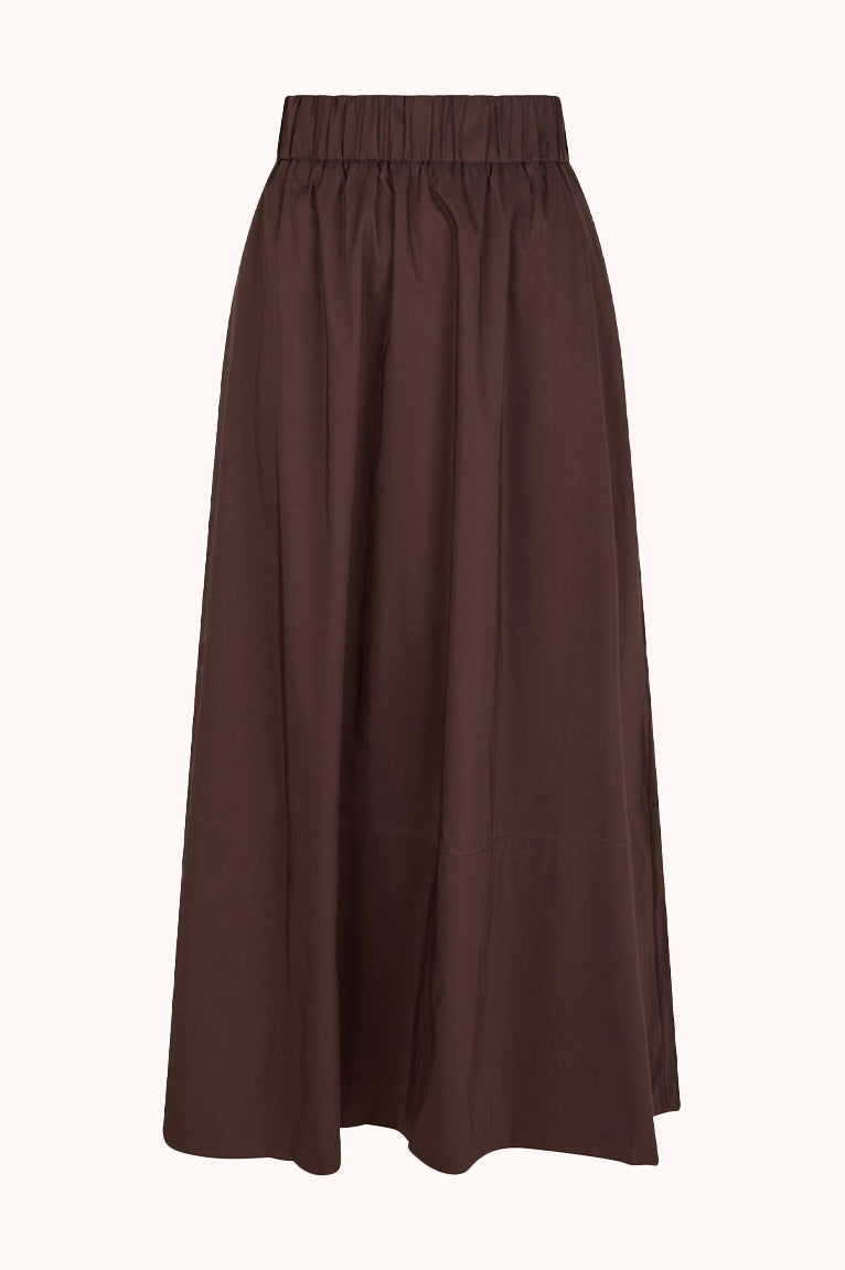 Yara long poplin skirt