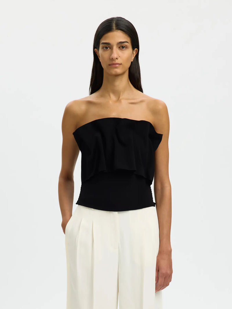 SLFVINELLE PLEATED BANDEAU TOP