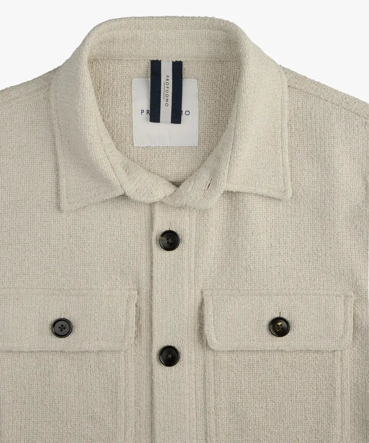 Zand Boucle overshirt