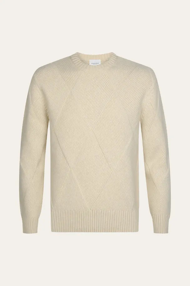 Zand soft wollen argyle crewneck