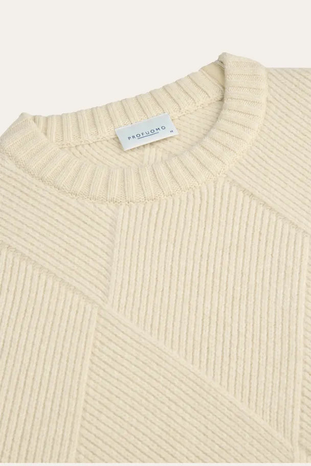 Zand soft wollen argyle crewneck
